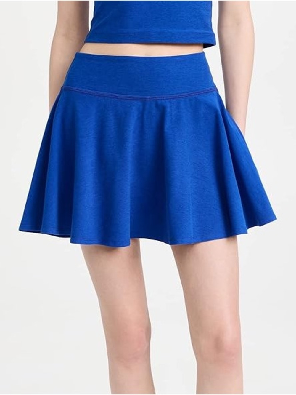 Blue Flared Mini Skirt - Women